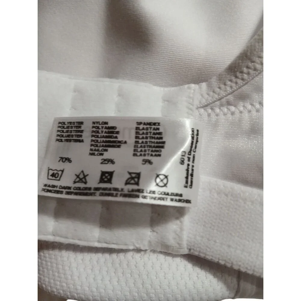 Glamorise Womens White High Impact Sports Bra CH991 Magic Lift Size 38D Wireless - Picture 8 of 11